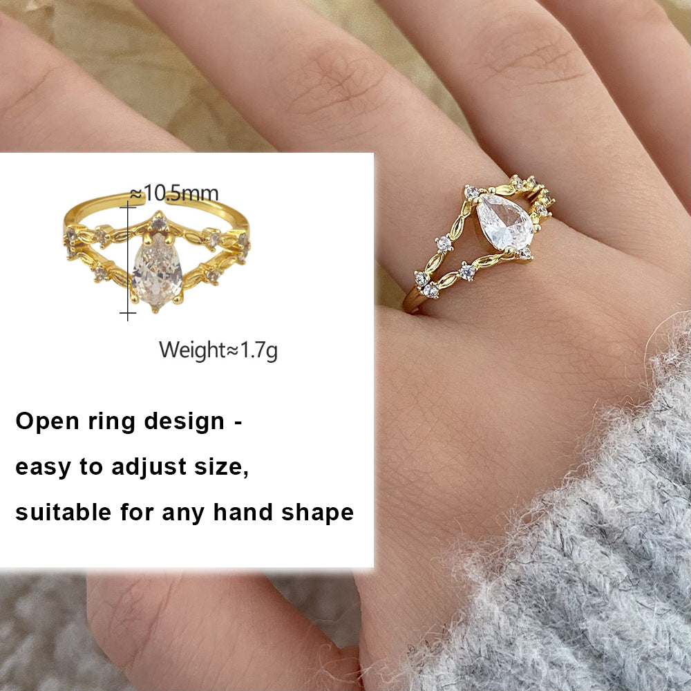 (🔥LAST DAY SALE - 60% OFF) Clinclii™ Flower Fairy Fashion Open Ring